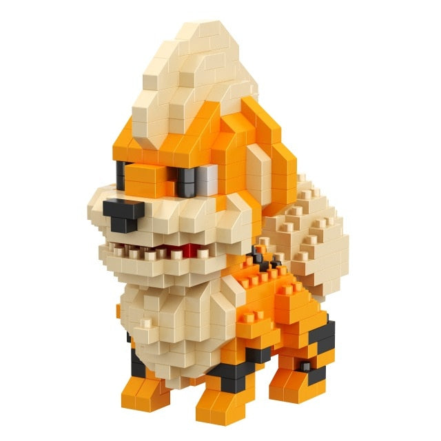 Small Building Pokemon Blocks Small Cartoon Picachu Animal Model Education Game Graphics Bricks Pokemon Toys